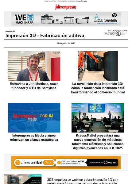 Newsletter Impresión 3D / Fabricación aditiva