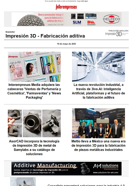 Newsletter Impresión 3D / Fabricación aditiva