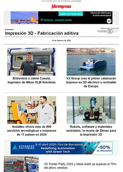 Newsletter Impresión 3D / Fabricación aditiva