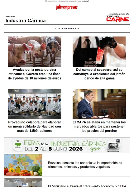 Newsletter Industria Cárnica Newsletter Industria Cárnica