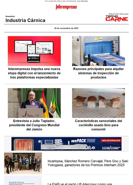Newsletter Industria Cárnica Newsletter Industria Cárnica
