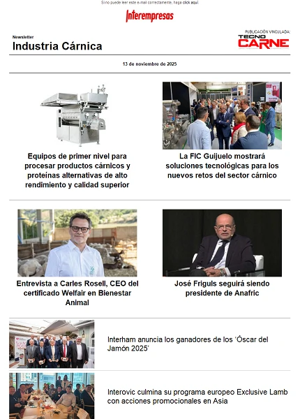 Newsletter Industria Cárnica Newsletter Industria Cárnica