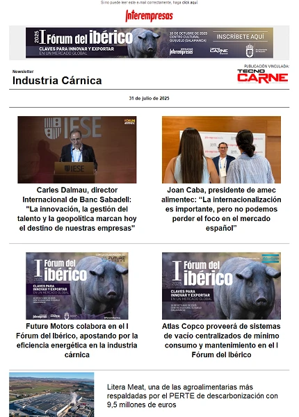 Newsletter Industria Cárnica