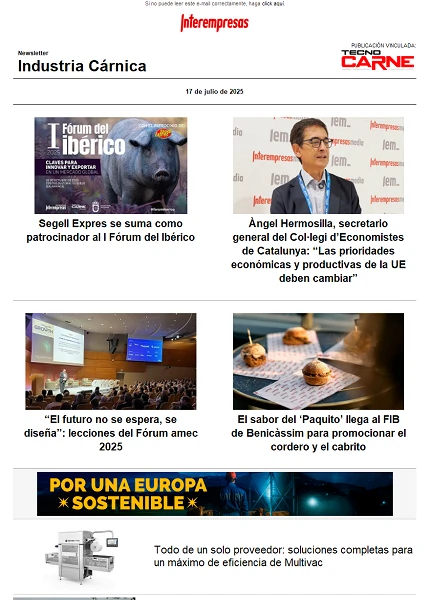 Newsletter Industria Cárnica