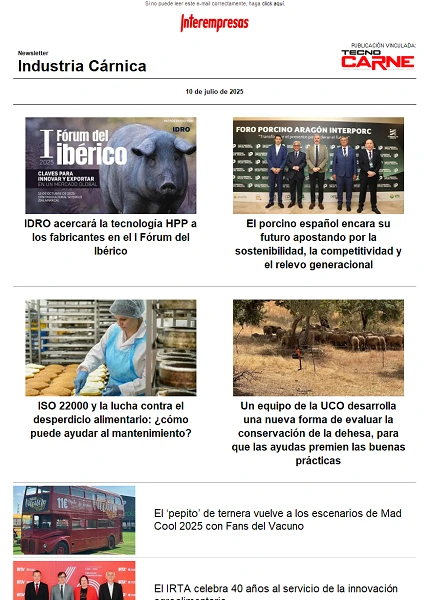 Newsletter Industria Cárnica