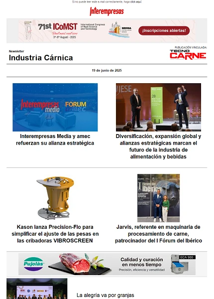 Newsletter Industria Cárnica