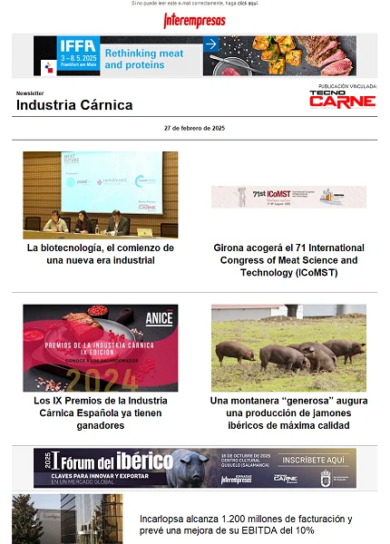 Newsletter Industria Cárnica