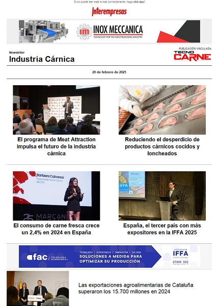 Newsletter Industria Cárnica