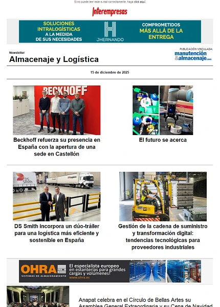 Newsletter Almacenaje y Logística Newsletter Almacenaje y Logística