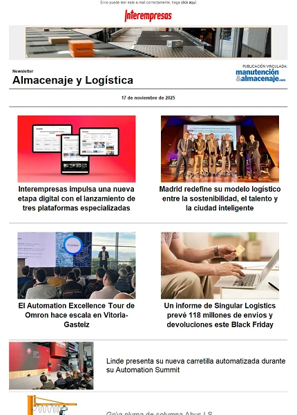 Newsletter Almacenaje y Logística Newsletter Almacenaje y Logística