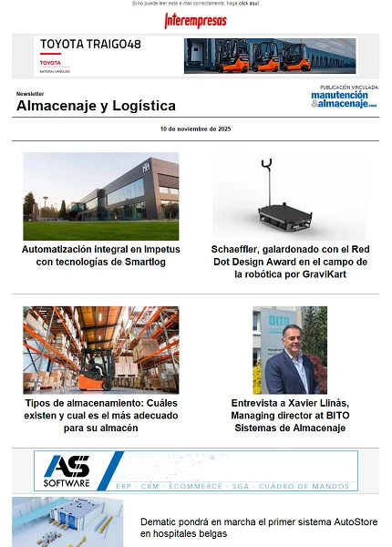 Newsletter Almacenaje y Logística Newsletter Almacenaje y Logística