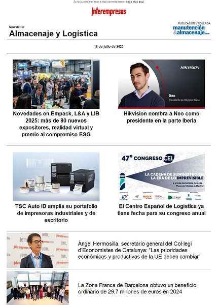 Newsletter Almacenaje y Logística