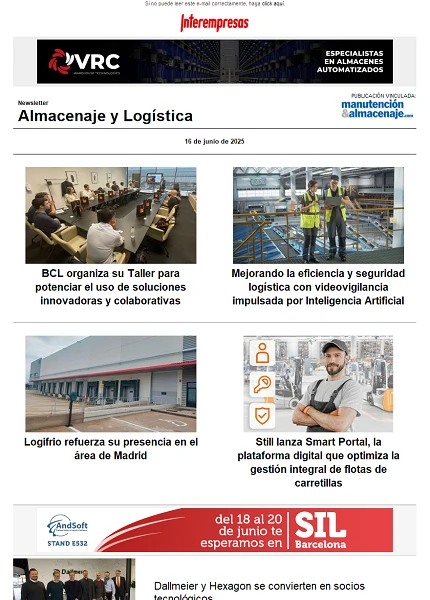 Newsletter Almacenaje y Logística