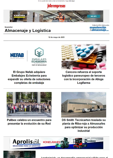 Newsletter Almacenaje y Logística