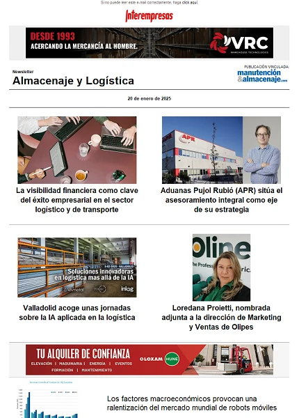 Newsletter Almacenaje y Logística