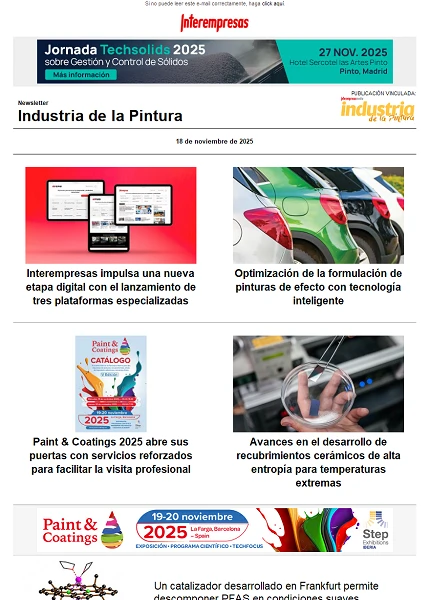 Newsletter Industria de la Pintura