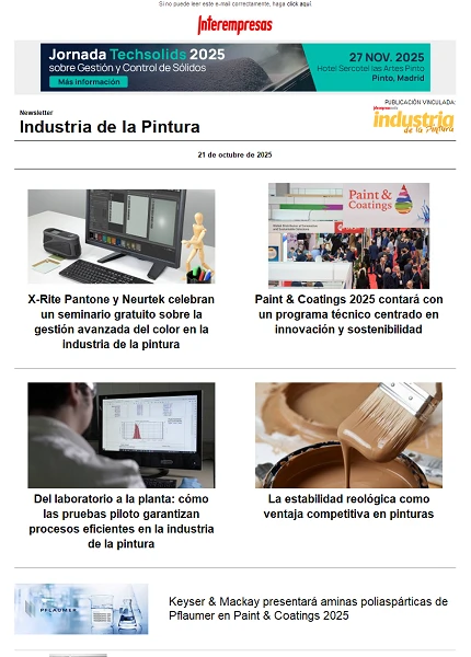Newsletter Industria de la Pintura