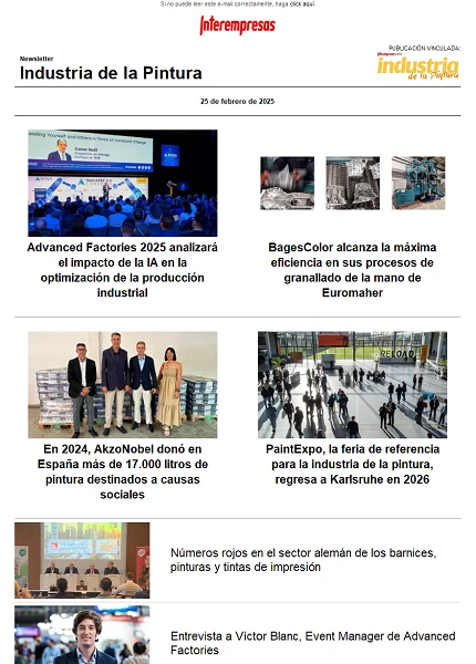 Newsletter Industria de la Pintura