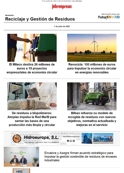 Newsletter Reciclaje y Gestión de Residuos