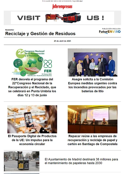 Newsletter Reciclaje y Gestión de Residuos