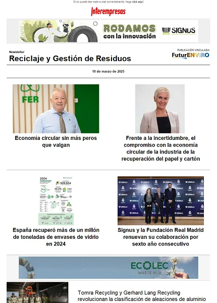 Newsletter Reciclaje y Gestión de Residuos