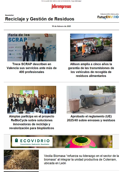 Newsletter Reciclaje y Gestión de Residuos