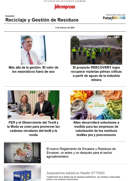 Newsletter Reciclaje y Gestión de Residuos