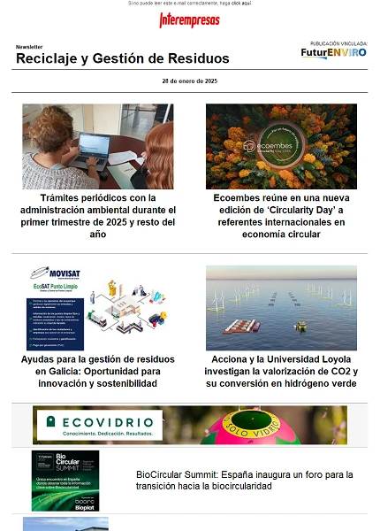 Newsletter Reciclaje y Gestión de Residuos