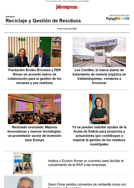 Newsletter Reciclaje y Gestión de Residuos