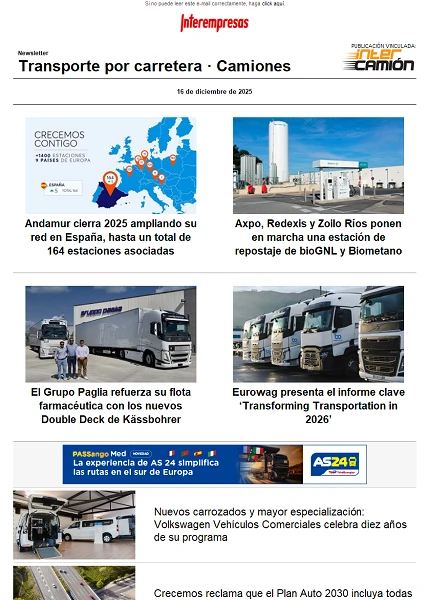 Newsletter Transporte por Carretera · Camiones Newsletter Transporte por Carretera · Camiones