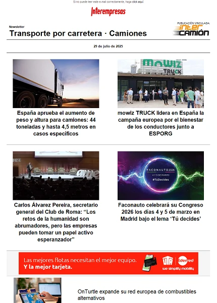 Newsletter Transporte por Carretera · Camiones