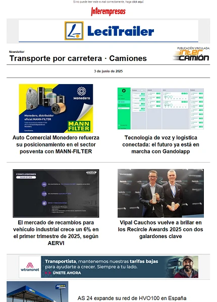 Newsletter Transporte por Carretera · Camiones