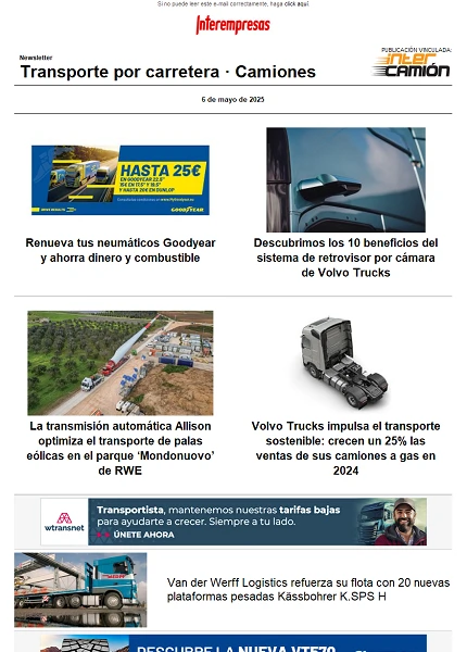 Newsletter Transporte por Carretera · Camiones