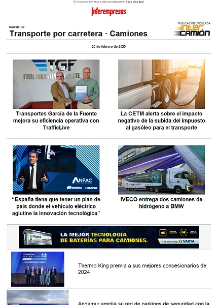 Newsletter Transporte por Carretera · Camiones