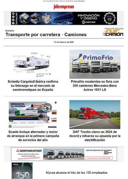 Newsletter Transporte por Carretera · Camiones