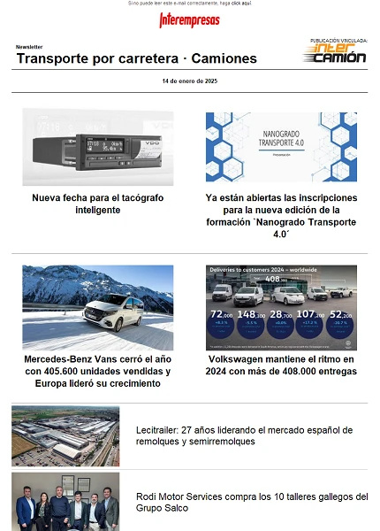 Newsletter Transporte por Carretera · Camiones