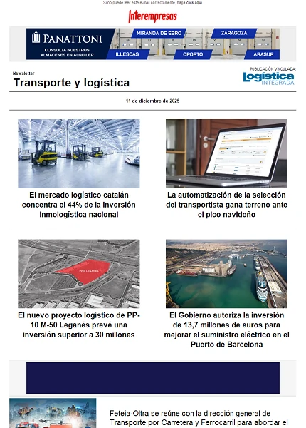 Newsletter Transporte y logística Newsletter Transporte y logística