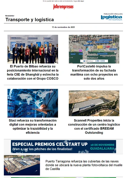 Newsletter Transporte y logística Newsletter Transporte y logística