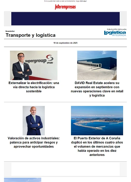 Newsletter Transporte y logística