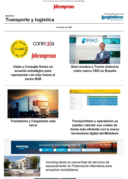 Newsletter Transporte y logística