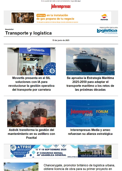 Newsletter Transporte y logística