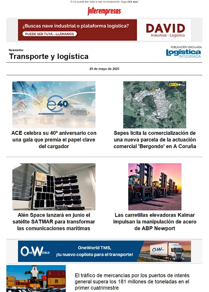 Newsletter Transporte y logística