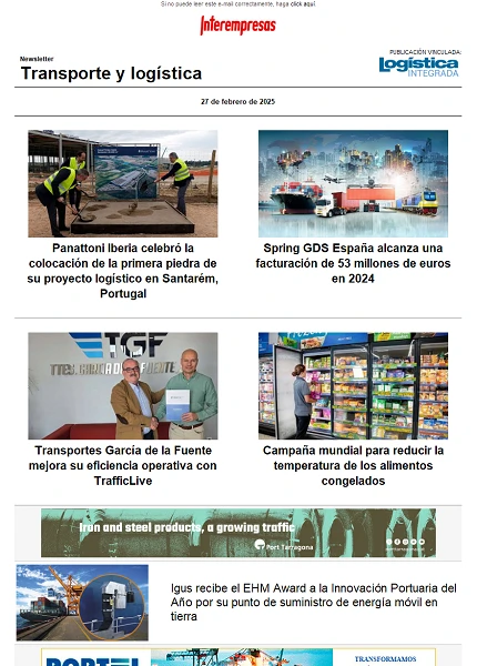 Newsletter Transporte y logística