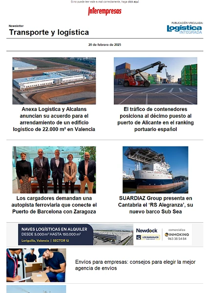 Newsletter Transporte y logística