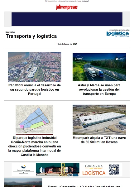 Newsletter Transporte y logística