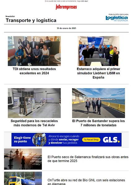 Newsletter Transporte y logística