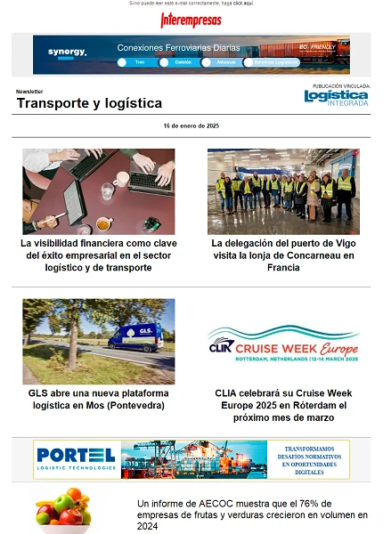 Newsletter Transporte y logística