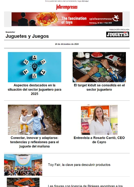 Newsletter de Juguetes y Juegos (JuguetesB2B)