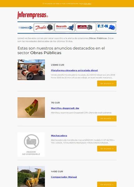 Alerta ocasiones Obras Pblicas