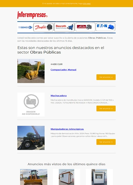 Alerta ocasiones Obras P�blicas